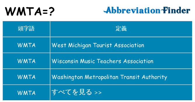 wmta は何の略します。