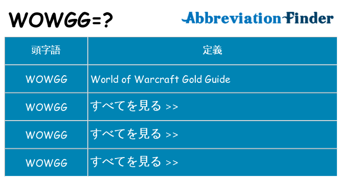 wowgg は何の略します。