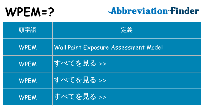 wpem は何の略します。