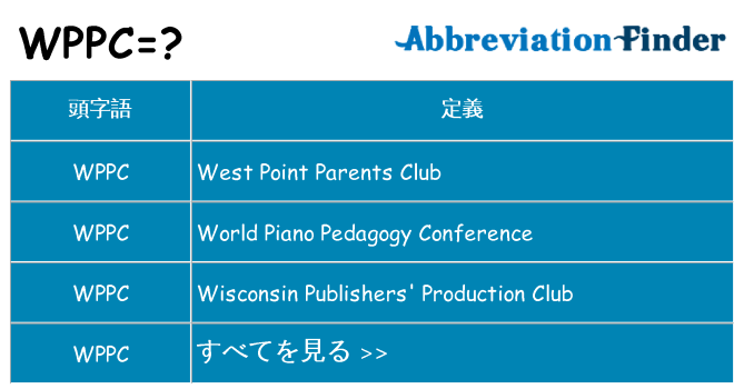 wppc は何の略します。
