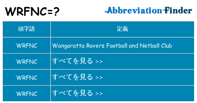 wrfnc は何の略します。