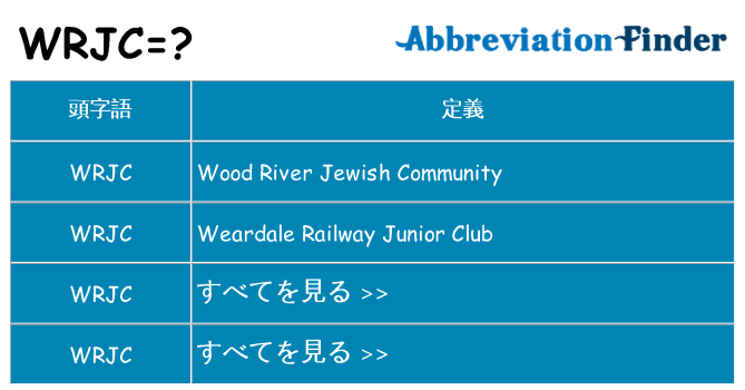 wrjc は何の略します。