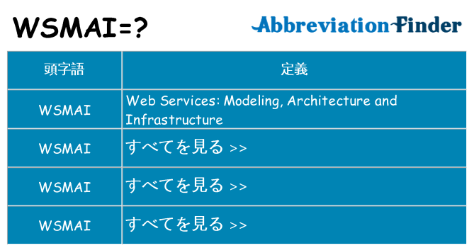 wsmai は何の略します。