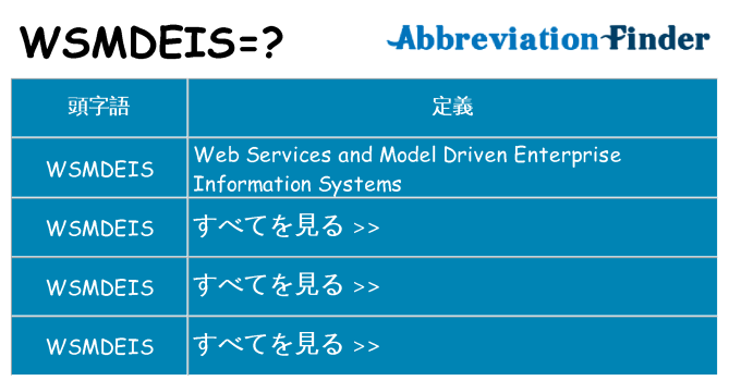 wsmdeis は何の略します。
