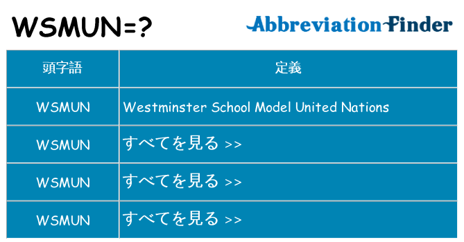 wsmun は何の略します。