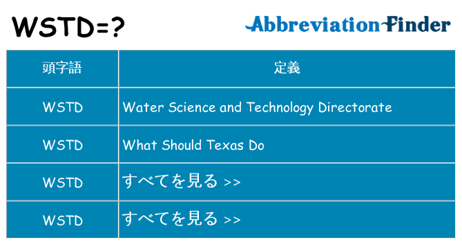 wstd は何の略します。