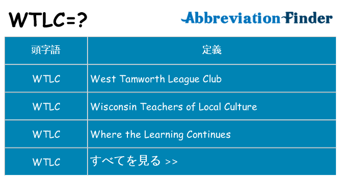 wtlc は何の略します。