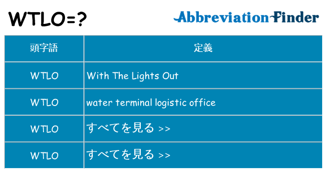 wtlo は何の略します。