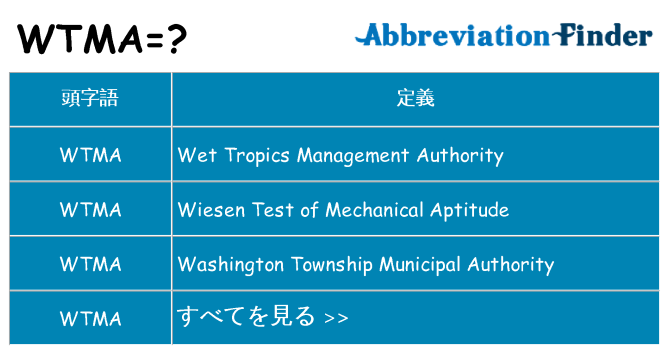 wtma は何の略します。
