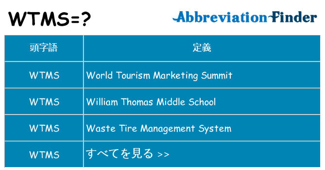 wtms は何の略します。