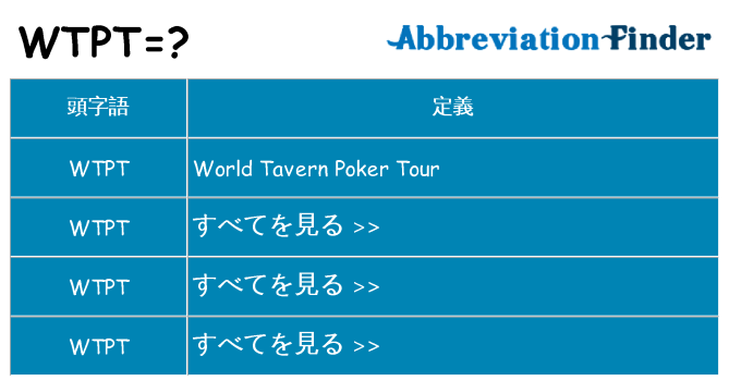 wtpt は何の略します。