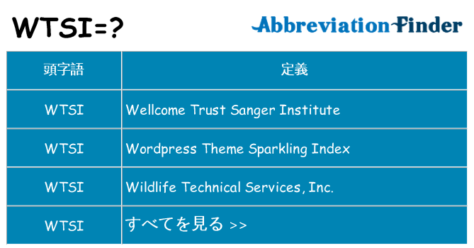 wtsi は何の略します。