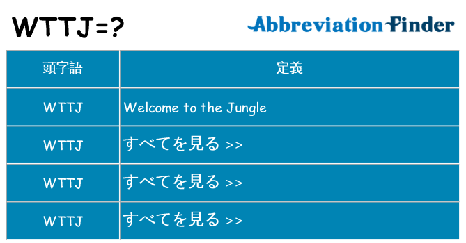 wttj は何の略します。