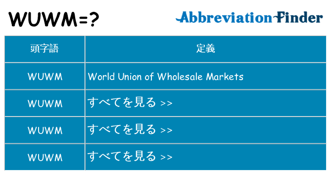 wuwm は何の略します。