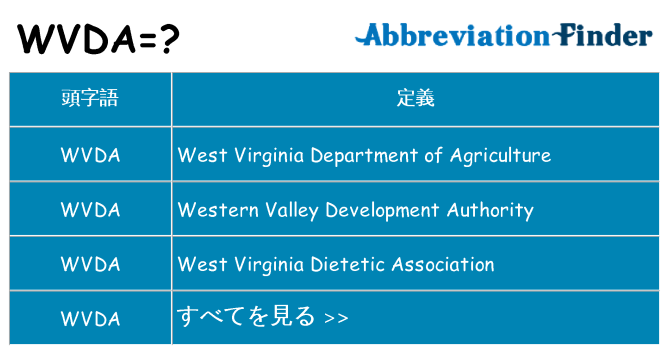wvda は何の略します。