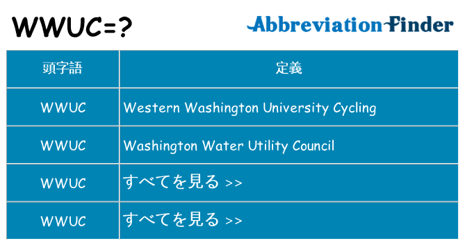wwuc は何の略します。