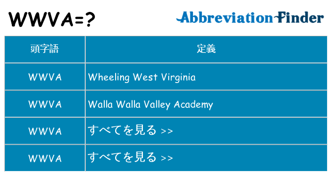 wwva は何の略します。