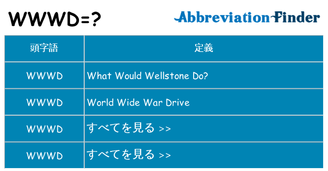 wwwd は何の略します。