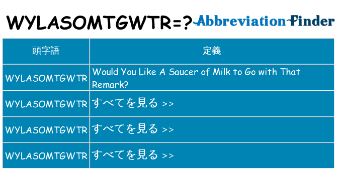 wylasomtgwtr は何の略します。