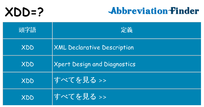 xdd は何の略します。