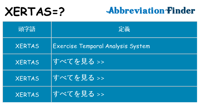 xertas は何の略します。