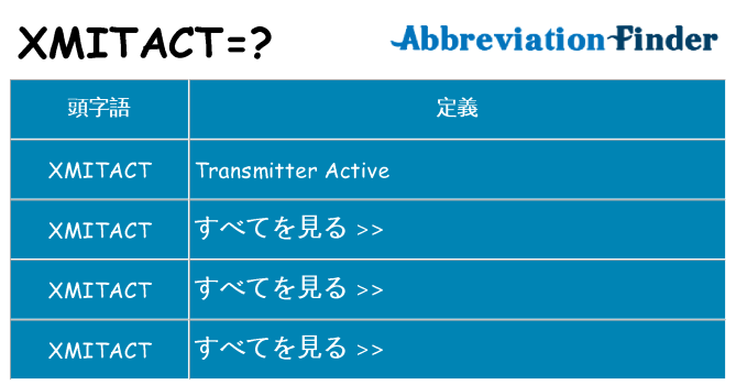 xmitact は何の略します。