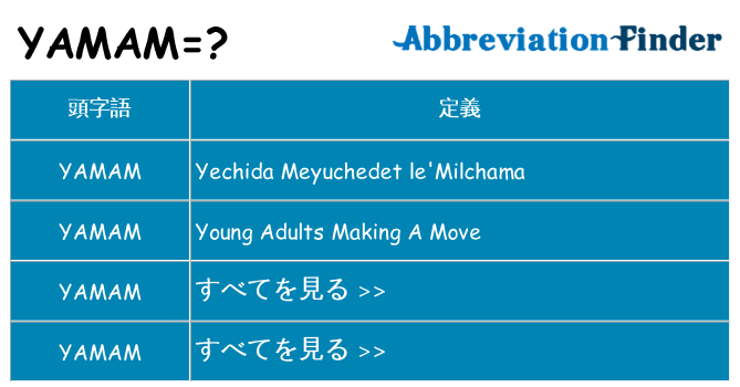 yamam は何の略します。