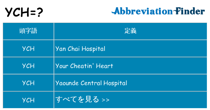 ych は何の略します。