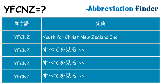 yfcnz は何の略します。