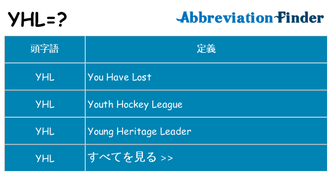 yhl は何の略します。