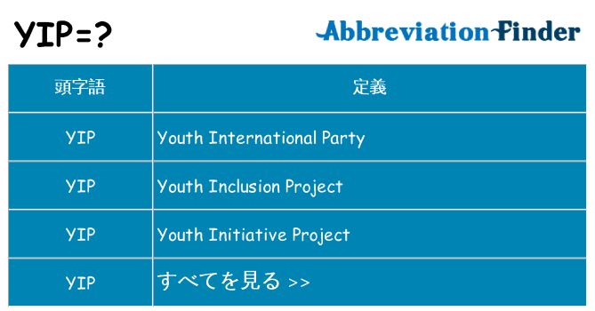 yip は何の略します。