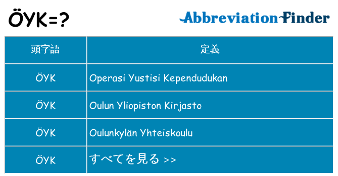 oyk は何の略します。