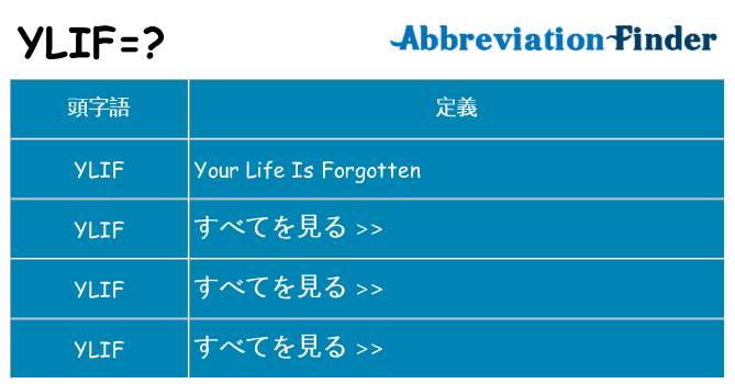 ylif は何の略します。