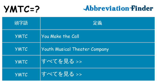 ymtc は何の略します。