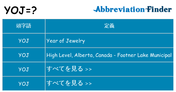 yoj は何の略します。