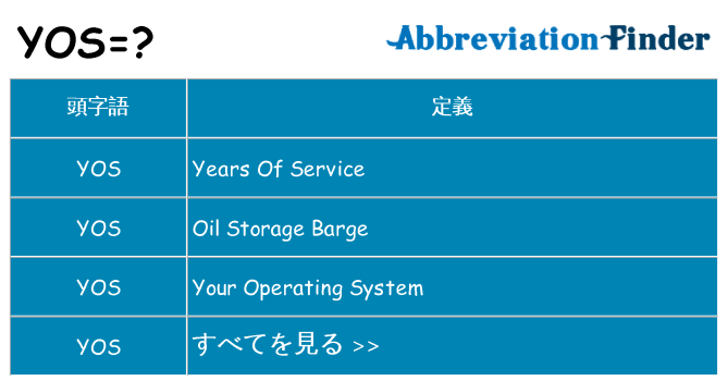 yos は何の略します。