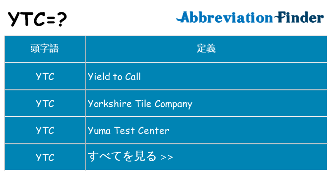 ytc は何の略します。