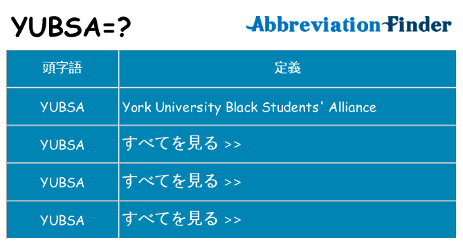 yubsa は何の略します。