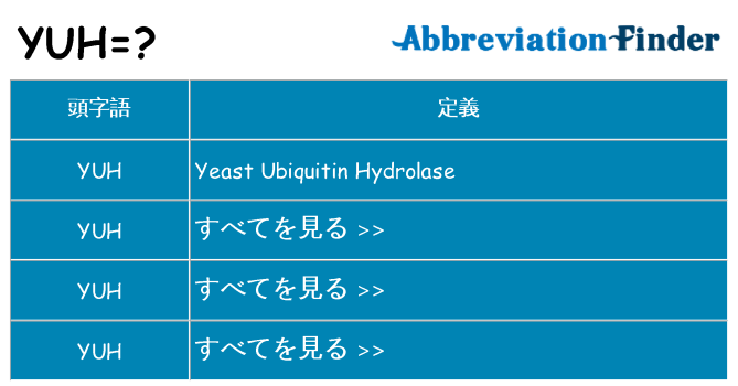 yuh は何の略します。