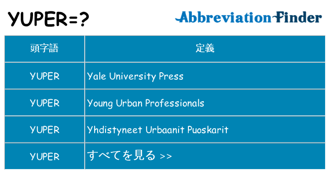 yuper は何の略します。