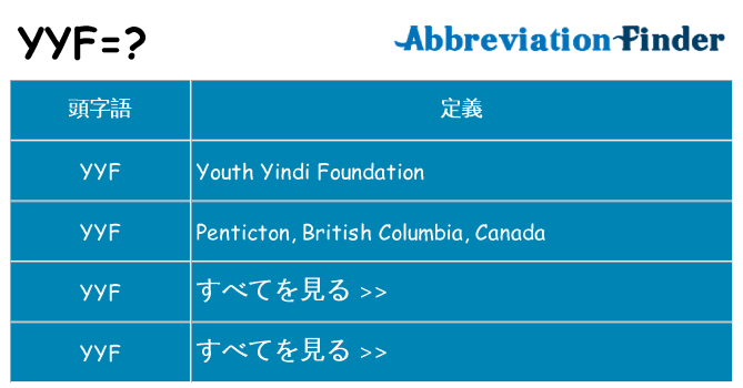 yyf は何の略します。