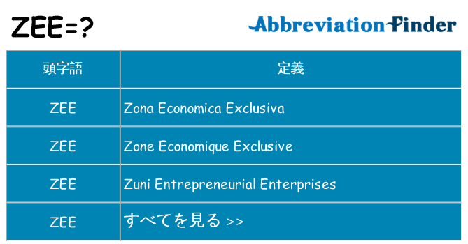 zee は何の略します。