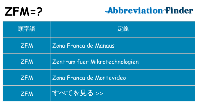 zfm は何の略します。