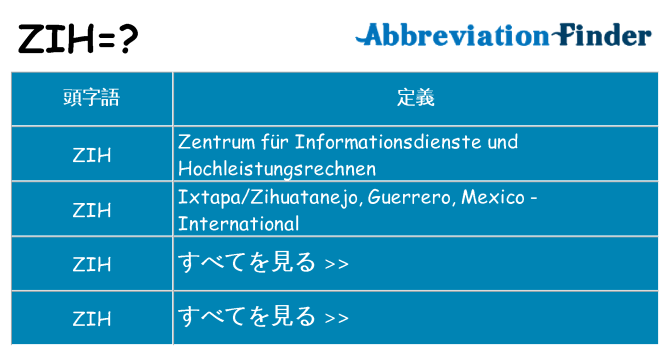 zih は何の略します。