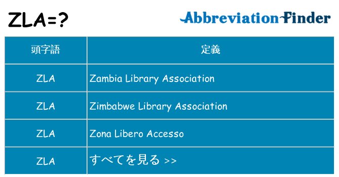 zla は何の略します。