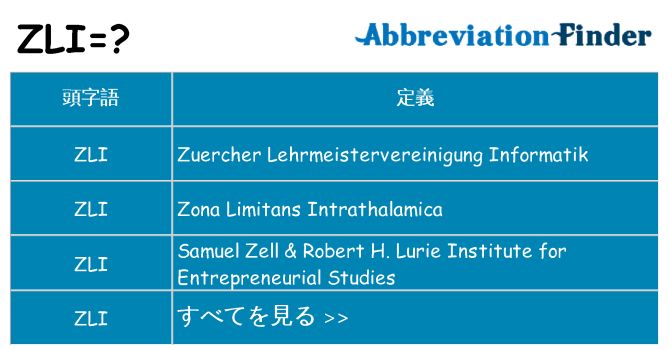 zli は何の略します。