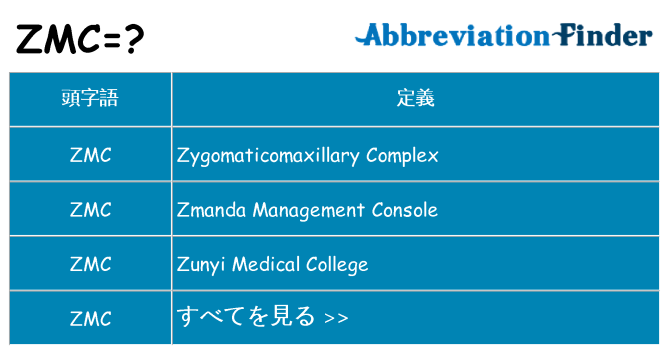 zmc は何の略します。