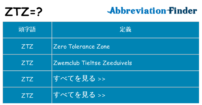ztz は何の略します。