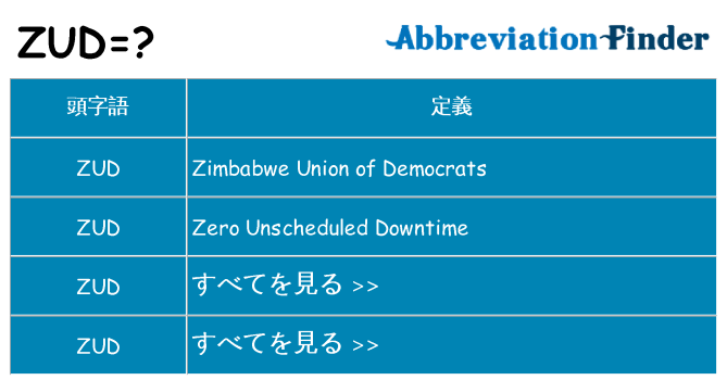 zud は何の略します。