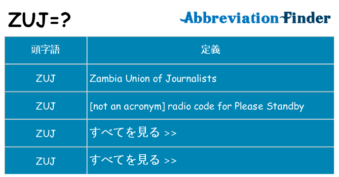 zuj は何の略します。